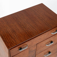Art Deco Tiger Wood Dresser Cabinet, Vintage Streamline Modern 1940s