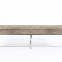 Antique Hoffmann Bauhaus Daybed Bench for Howell, Art Deco Chrome Tubular Steel Bench, 1940s