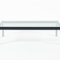 Bauhaus LC10-P Low Glass Coffee Table by Le Corbusier for Cassina