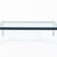 Bauhaus LC10-P Low Glass Coffee Table by Le Corbusier for Cassina