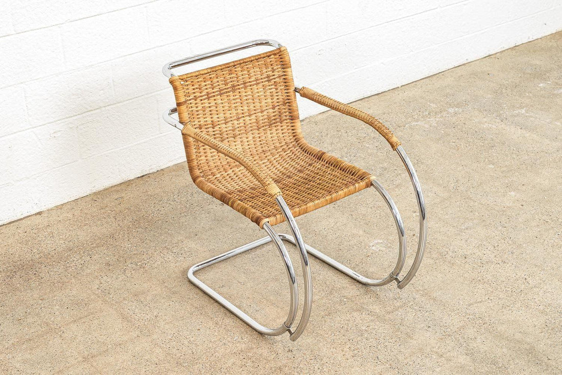 Mid Century Bauhaus MR 20 Arm Chair by Mies van der Rohe for Stendig 1970s