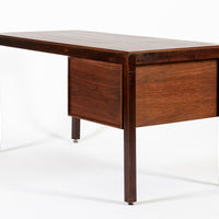 Mid Century Danish Wood Writing Desk with File Drawer