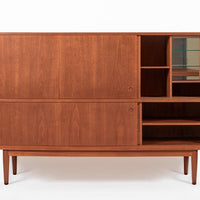 Mid-Century Danish Teak Tall Sideboard or Bar Cabinet by Johannes Andersen