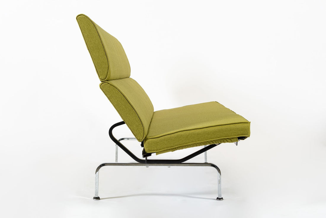 Mid Century Lime Green Sofa Compact by Eames for Herman Miller, 1970s