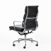 Eames for Herman Miller Tall Black Leather Desk Chair Soft Pad