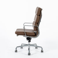 Eames for Herman Miller Tall Brown Leather Desk Chair Soft Pad