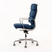 Herman Miller Eames Tall Navy Blue Fabric Desk Chair Soft Pad