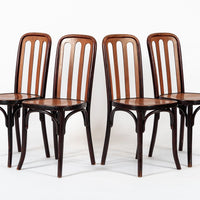 Antique Bentwood Bistro Cafe Chairs by Josef Hoffman for Thonet