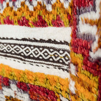 Vintage Moroccan Tribal Berber Orange Wool Floor Rug