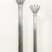 Mid Century Silver Chrome Tubular Floor Lamp