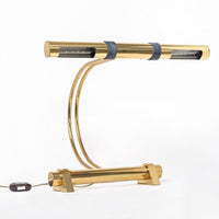 Vintage Tubular Brass Table Lamp by Casella Lighting, 1970s