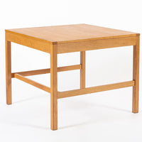Mid Century Danish Square Oak Wood Coffee Table by Borge Mogensen