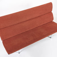 Mid Century Orange Sofa Compact by Eames for Herman Miller