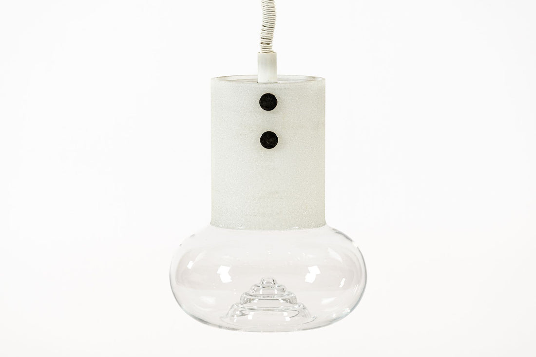 Mid Century Swedish Modern Glass Pendant Lamp by Orrefors