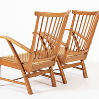 Vintage Mid Century Dutch Wooden Lounge Chairs by Vero Stoel