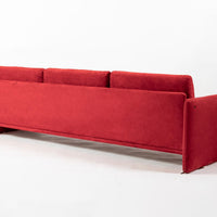 Vintage Italian Modern Red Simone Sofa by Simon International, Italy, Circa 1972