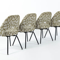 Set of 4 Eero Saarinen Executive Side Chairs for Knoll Mid Century Modern Black Metal