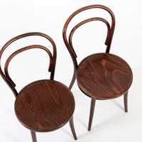 Vintage Bent Wood Cafe Bistro Chairs by Drevounia, Set of 8