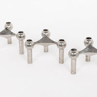 Mid Century Silver Candleholders by BMF Nagel Quist