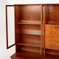 Mid Century Danish Teak Bookcase Wall Unit Cabinet