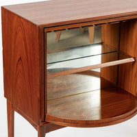 Mid Century Teak Bar Cabinet with Lazy Susan by Fredrik Kayser (attr.)