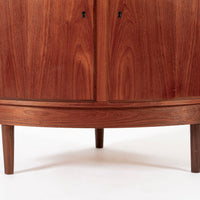 Mid Century Danish Modern Teak Wood Corner Cabinet 1960s