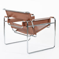 Mid Century Wassily Brown Lounge Chair by Marcel Breuer for Gavina