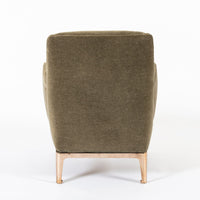 Restored 1940s Art Deco Lounge Chair Mink Mohair, Matching Sofa Available