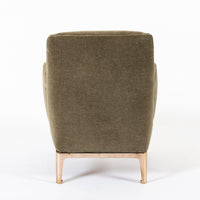 Restored 1940s Art Deco Lounge Chair Mink Mohair, Matching Sofa Available