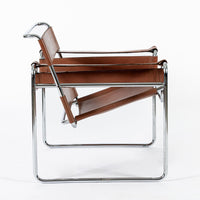 Mid Century Brown Wassily Lounge Chair by Marcel Breuer
