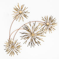 Vintage Mid Century Metal Wall Art Sculpture by Curtis Jere, 1983