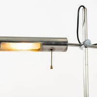 Vintage Mid Century Italian Silver Chrome Floor Lamp by Arteluce (attr)