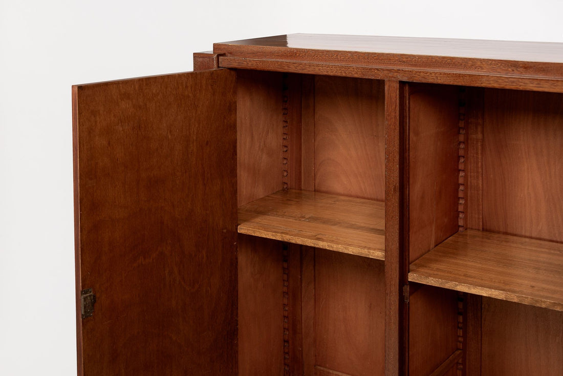 Antique French Art Deco Mahogany Sideboard Cabinet by Andre Sornay