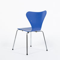 Blue Danish Modern Dining Chair Series 7 by Arne Jacobsen for Fritz Hansen