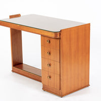 Antique French Art Deco Dominique Lemonwood Desk 1930s