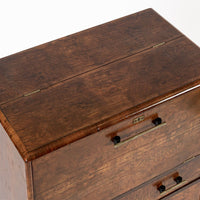 Antique French Art Deco Elm Wood Bar Cabinet 1930s