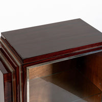 Antique French Art Deco Rosewood and Glass Vitrine Display Cabinet 1930s