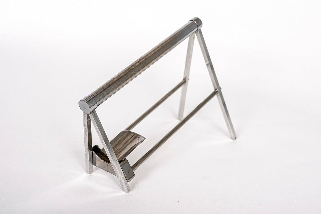 Rare Antique French Art Deco Wine Bottle Holder by Jacque Adnet, 1940s