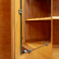 Antique French Art Deco Birdseye Maple Wardrobe Cabinet 1930s