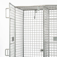 Pair British Industrial Metal Wire Mesh Locker Sets, Made in the UK
