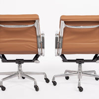 Eames for Herman Miller Brown Leather Desk Chair Pair 2000s