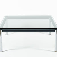 Bauhaus LC10-P Low Glass Coffee Table by Le Corbusier for Cassina