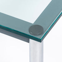Bauhaus LC10-P Low Glass Coffee Table by Le Corbusier for Cassina