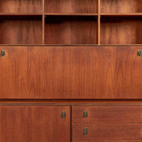 Mid-Century Danish Teak Secretary Desk Bookcase by Peter Løvig Nielsen, 1960s