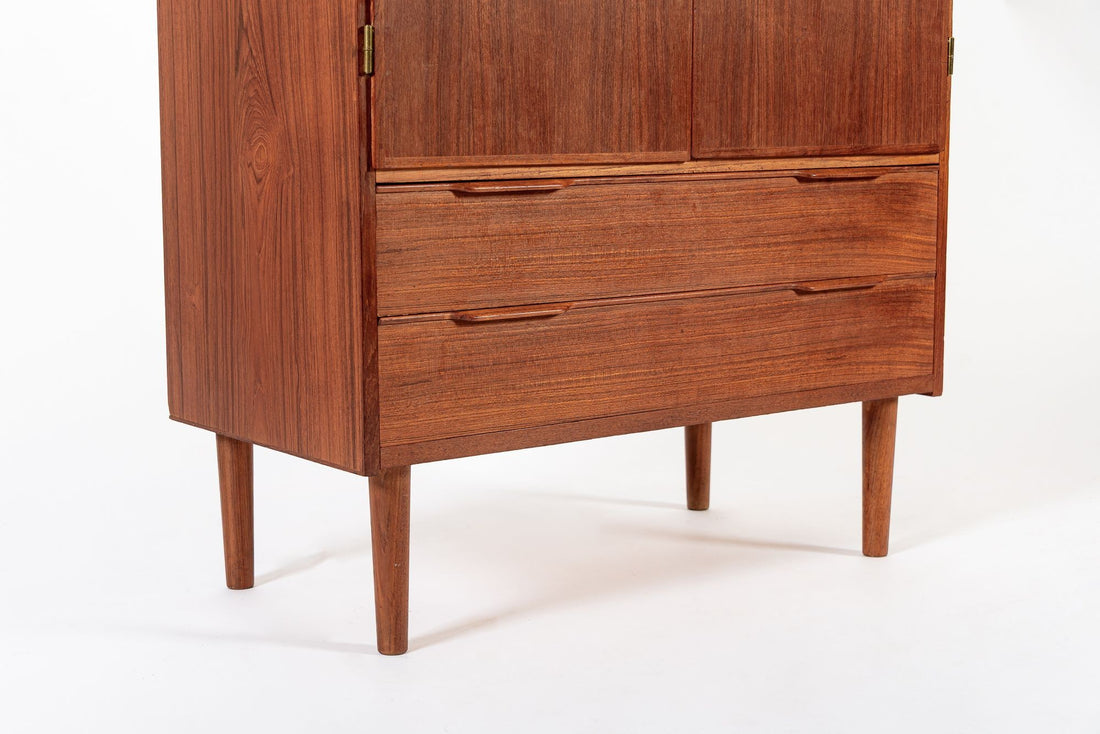 Mid Century Danish Teak Wood Storage or Bar Cabinet