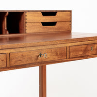 Exceptional Mid Century Danish Teak Writing Desk with Hutch