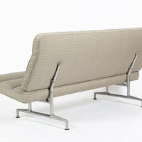 Vintage Mid-Century Modern Eames Model 3473 Tan Sofa for Herman Miller, 1960s
