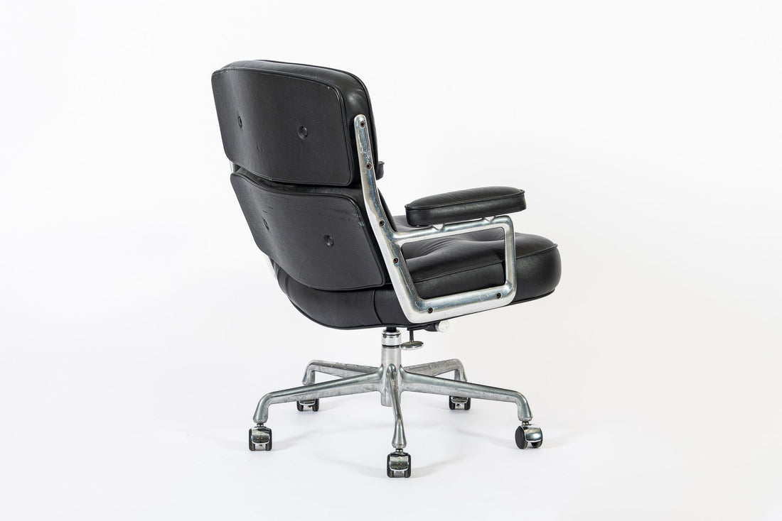 Eames Herman Miller Time Life Black Leather Office Chair