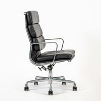 Authentic Eames Herman Miller Tall Black Leather Office Chair 2001