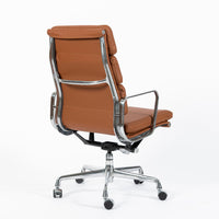 Herman Miller Eames Tall Medium Brown Leather Desk Chair Soft Pad